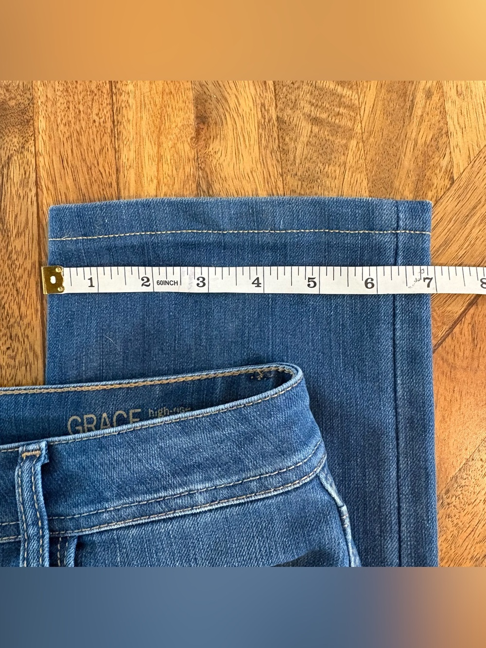 DL1961 Grace high rise Straight Leg Jeans in Dark Blue Wash - Picture 9 of 10